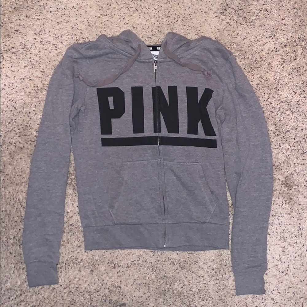 VS Pink Zip Up Sweatshirt